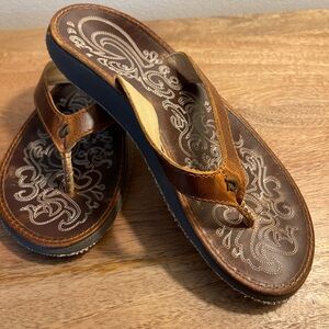 EUC OkuKai leather thong sandals 6